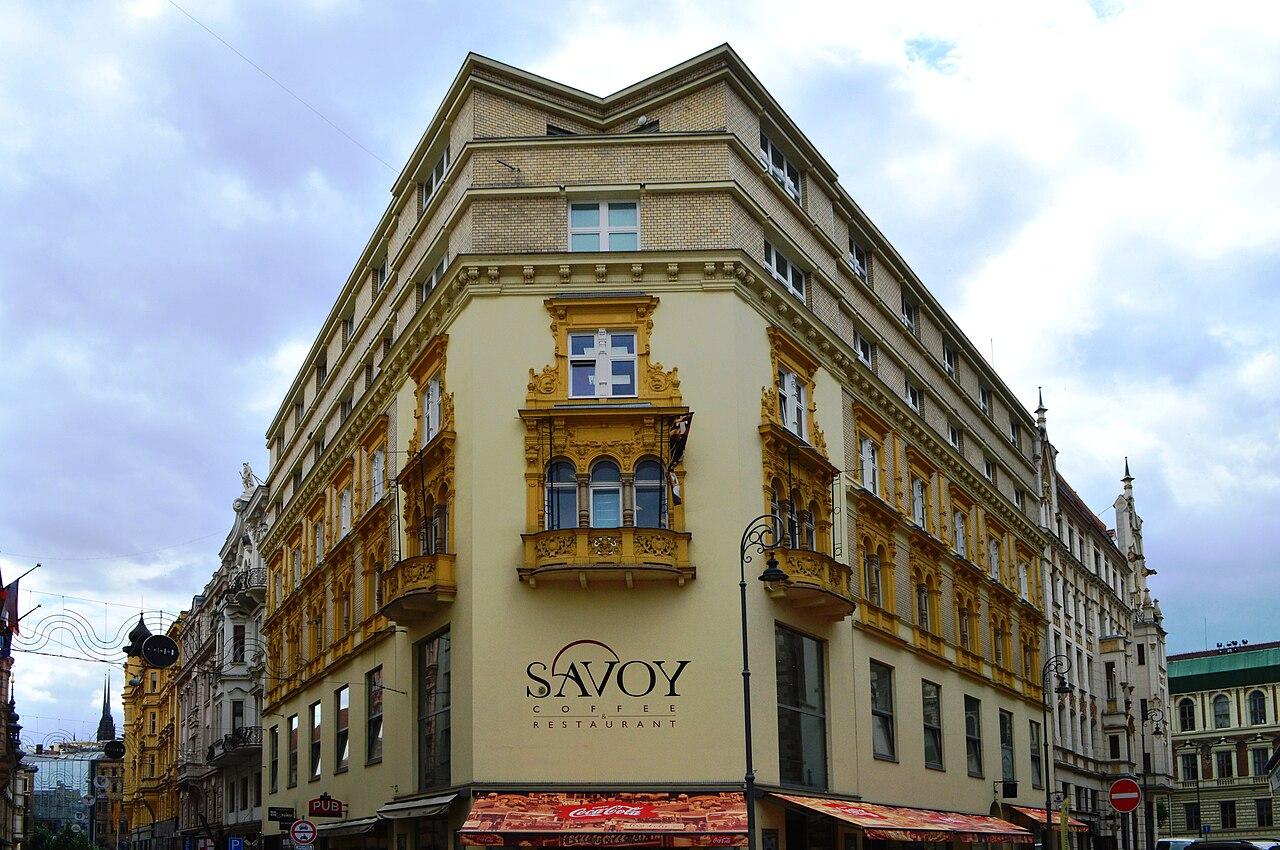 Ornate historic building in Brno city centre near the airport