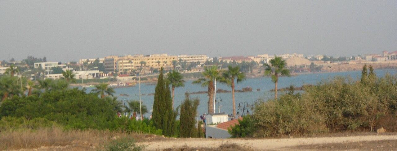 Outdoor airside smoking terrace at Paphos Airport Beer Garden with tables and chairs