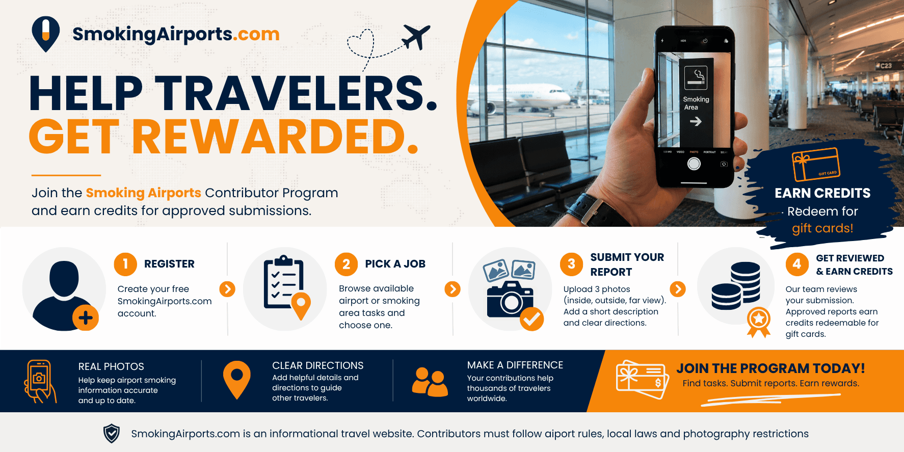 Help Keep Airport Smoking Information Accurate and Get Rewarded