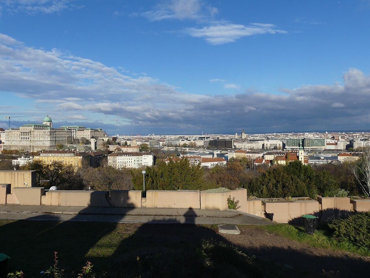 Budapest Airport rooftop terrace with apron views and colorful seating